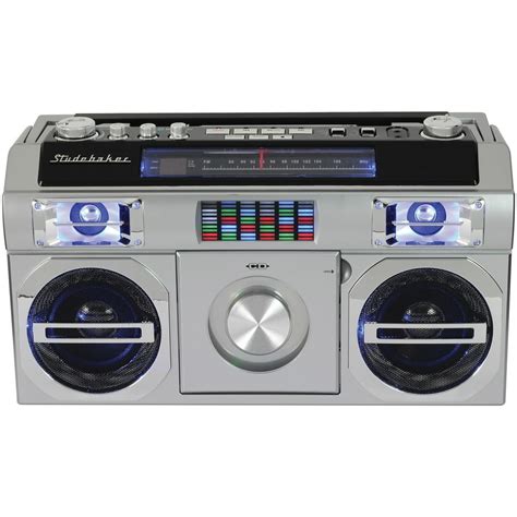 Studebaker SB2145S 80s Retro Street Bluetooth Boom Box with FM Radio ...