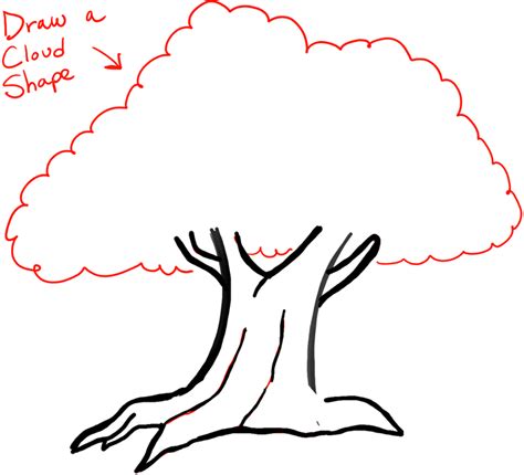 How To Draw Cartoon Trees With Easy Step By Step Drawing Tutorial How