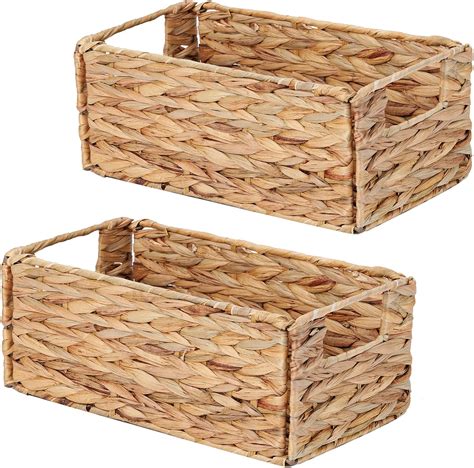 Small Wicker Storage Baskets Vagusicc Water Hyacinth Hand Woven