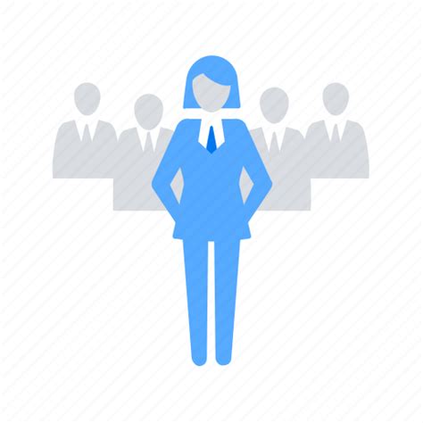 Businesswoman Leader Leadership Icon