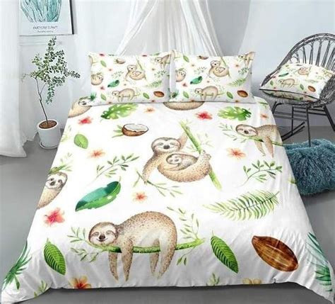 Watercolor Boho Tropical Bed Sheets Duvet Cover Bedding Sets Please