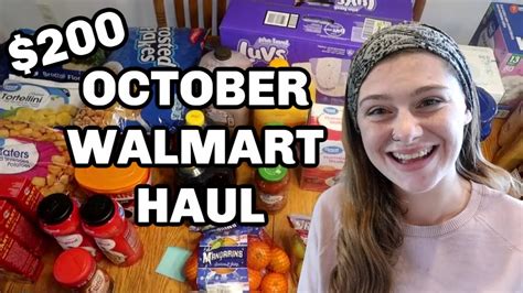 Walmart Grocery Haul Once A Month Grocery Shopping Haul Cassandra Smet Ocotober 2021 Youtube