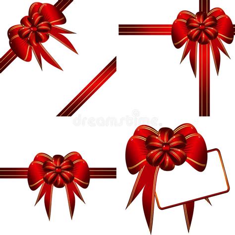 Vector Set Decorative Bows Stock Vector Illustration Of Ornament 4912327