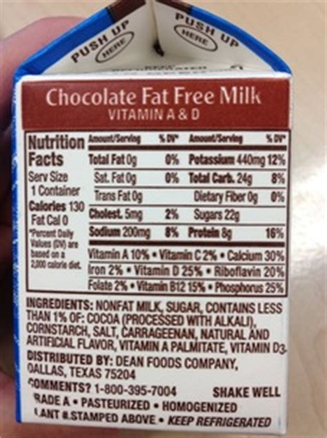 Trumoo Chocolate Milk Nutrition Facts | Blog Dandk