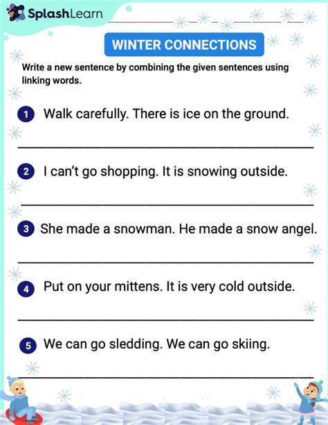 Winter Connections ELA Worksheets SplashLearn