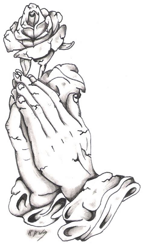 Stone Praying Hands And Rose By Bassplayer39 On Deviantart In 2021