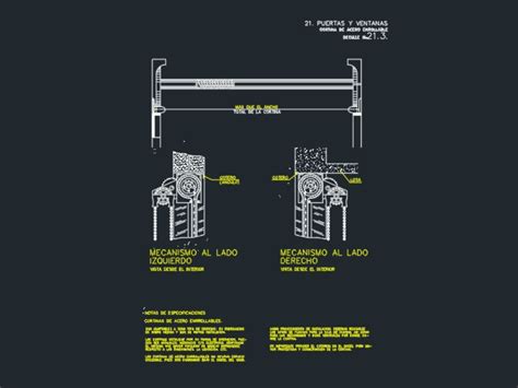 Cortinas De Acero Enrollable En AutoCAD CAD 81 2 KB Bibliocad