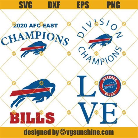 Buffalo Bills Svg Bundle Buffalo Bills Afc East Champions Svg Bills