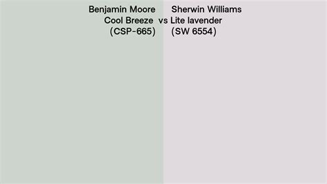 Benjamin Moore Cool Breeze CSP 665 Vs Sherwin Williams Lite Lavender