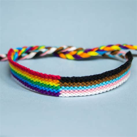 Double Lgbtq Pride Flag Friendship Bracelet Tutorial Pdf Etsy