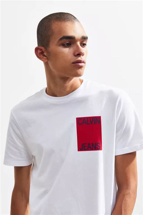 Calvin Klein Stacked Logo Tee Urban Outfitters