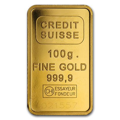 Credit Suisse Gold Bar 100g (Without Assay) - GoldSilver Central - Your ...