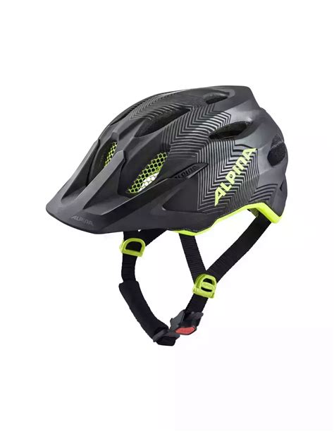 Kask Rowerowy Carapax Jr Black Neon Yellow Cm Alpina