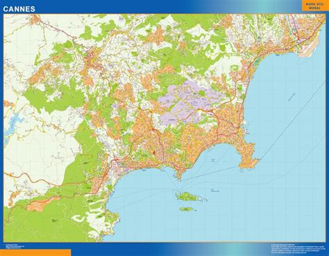 cannes wall map | Vector World Maps