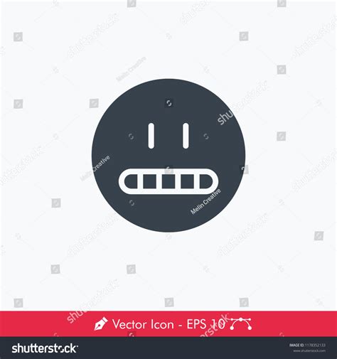 Grin Flat Smile Emoji Emoticon Icon Stock Vector (Royalty Free ...