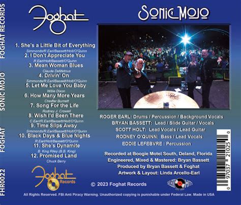 Sonic Mojo CD- Release date 11-10-23 – FOGHAT RECORDS STORE