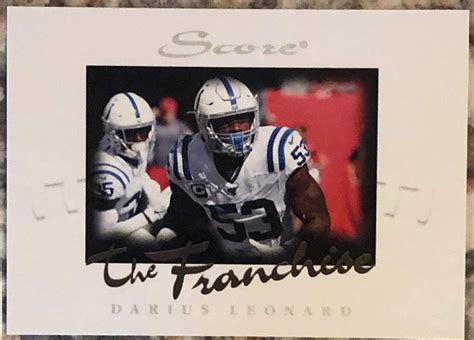 2020 Panini Instant Score The Franchise 9 Darius Leonard Indianapolis Colts Sp Only 1251 Made