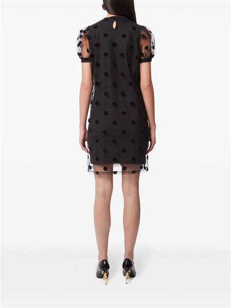 Nina Ricci Polka Dot Pattern Mini Dress Black Farfetch