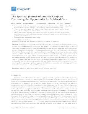 Fillable Online The Spiritual Journey Of Infertile Couples Fax Email