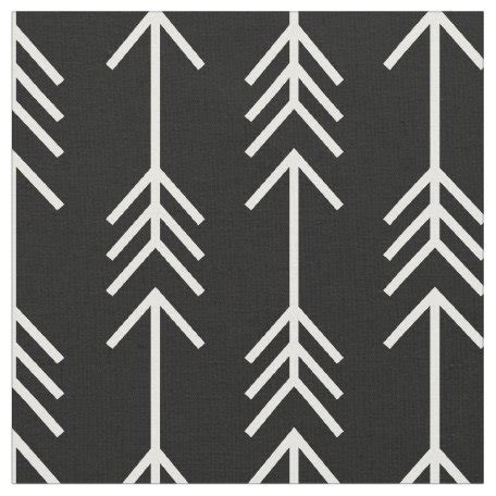 Black Arrow Print Fabric | Zazzle.com