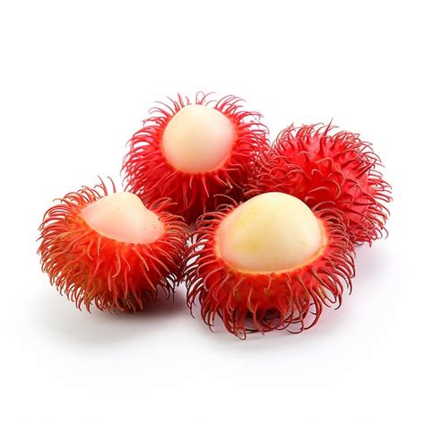 Premium Ai Image Exotic Rambutan Fruit Isolated On White Background