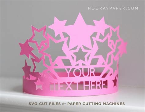 Tiara SVG Cutting Files for Cricut / Customizable Template - Etsy