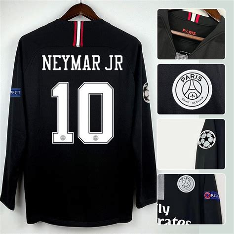 Jersey De Fútbol De Manga Larga 18 19 Paris Saint Germain 10 Neymar