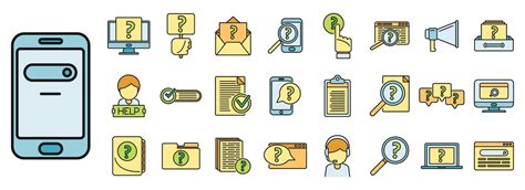 request icons set vector color  vector art  vecteezy