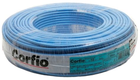 CABO FLEXIVEL 10 0MM 750V COR FIO 100 Mts AZUL