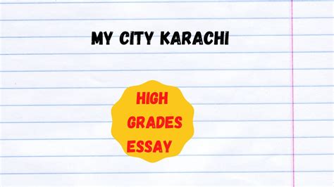 My City Karachi A Descriptive Essay Write A Paragraph On My City