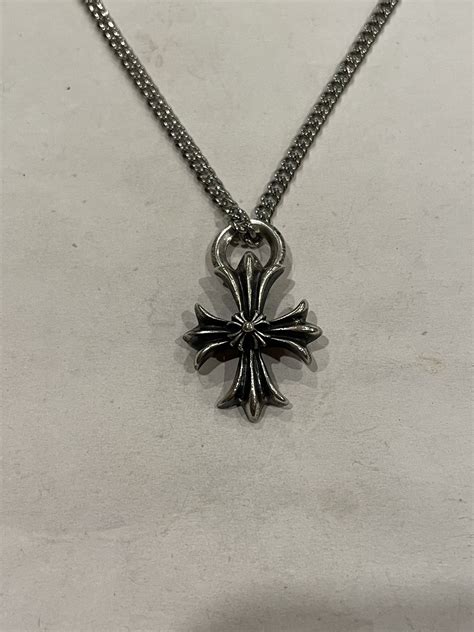 Chrome Hearts Chrome Hearts Double Cross Pendant Cuban Link Chain