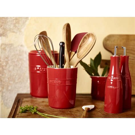 Staub Ceramique 15 Cm Ceramic Utensil Holder Cherry Official