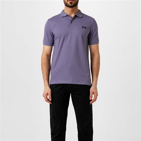 Calvin Klein Stretch Pique Slim Button Polo Cadet House Of Fraser