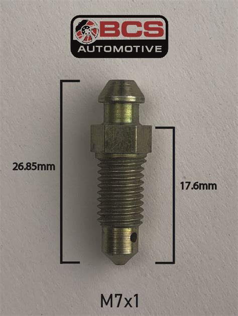 M7x1 Bleed Nipple In Mild Steel From Bcs Automotive