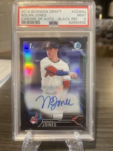 2016 Nolan Jones Bowman Chrome Auto Black 75 PSA 9 EBay