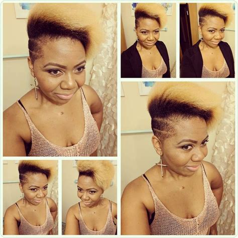 Black Women Hairstyles Shaved Sides Blonde Hair Designs Edgy