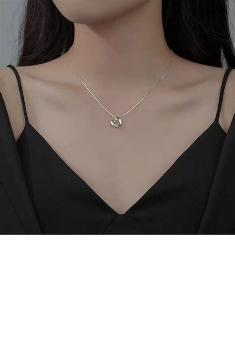 Buy Soeoes Sterling Silver Simple And Fashion Hollow Heart Shaped