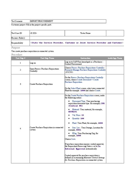 Sit Test Case Template Pdf