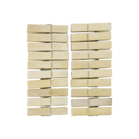 Wooden Bamboo Clothing Washing Pegs 20s 1x11cm