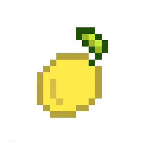 A Lemon Pixelated Fruit Graphic Free Image By Rawpixel Hand