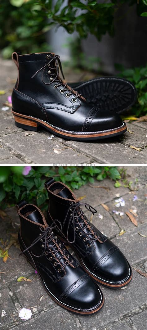 2024 High-end Goodyear Welt Boots Leather Outsole Zipper Goodyear Boot ...