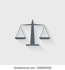 Scales Justice Icon Vector Stock Vector Royalty Free 258309620