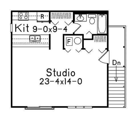 Small Studio Apartment Floor Plans | Parker Studio Apartment Garage ...