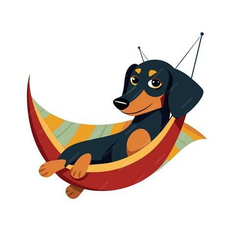 Premium Vector | A drawing of a dachshund vector illustration