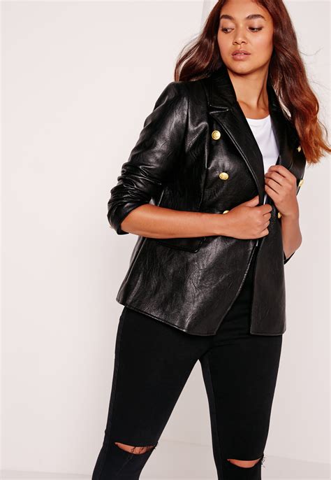 Black Blazer With Gold Buttons Missguided Military Gold Button Blazer