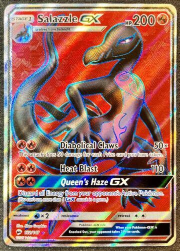 Salazzle Gx Sun Moon Burning Shadows Full Art Ultra Rare