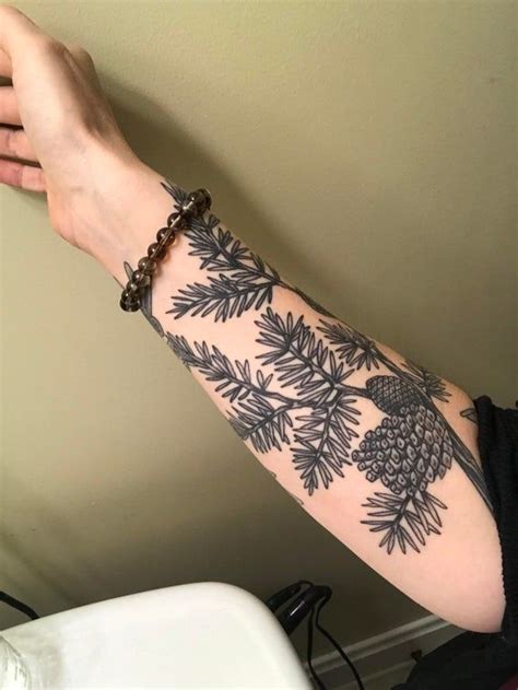 Maine Pines Underside Of Forearm Piece Done By Zach Hewitt Of