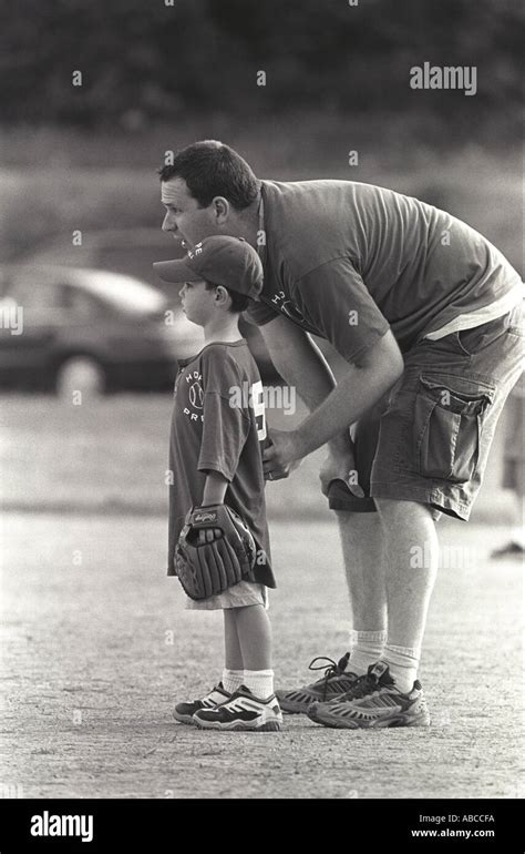 Father And Son Playing Baseball Stock Photo Alamy