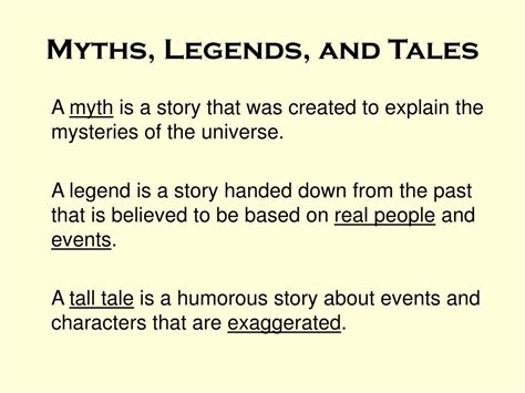 Ppt Myths Legends And Tales Powerpoint Presentation Free Download