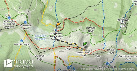 Trasa Do Schronisko Pod Abskim Szczytem Mapa Turystyczna Pl